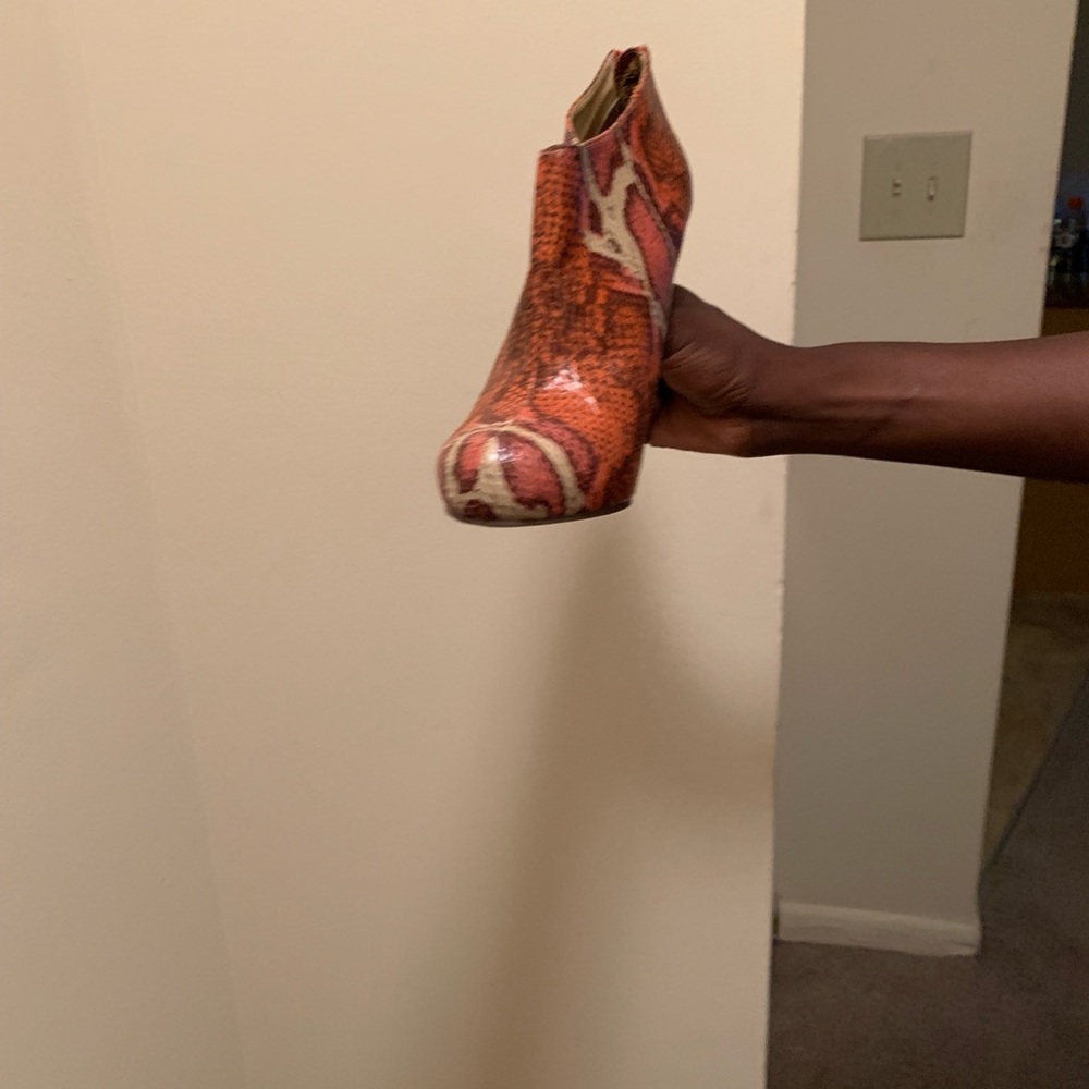 Micheal Antonio snake skin ankle boots